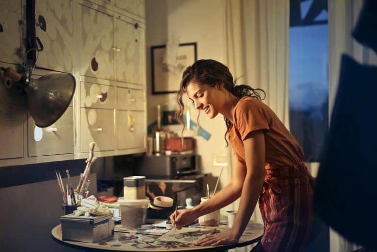 woman painting