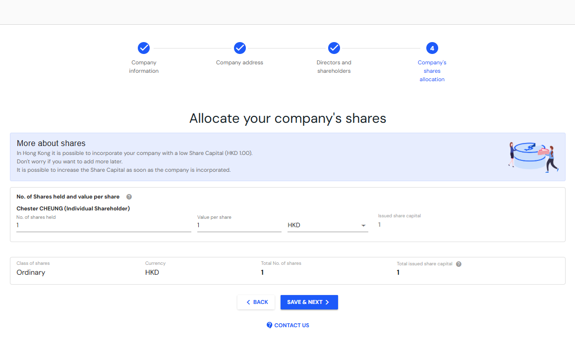 Confirm your share allocation