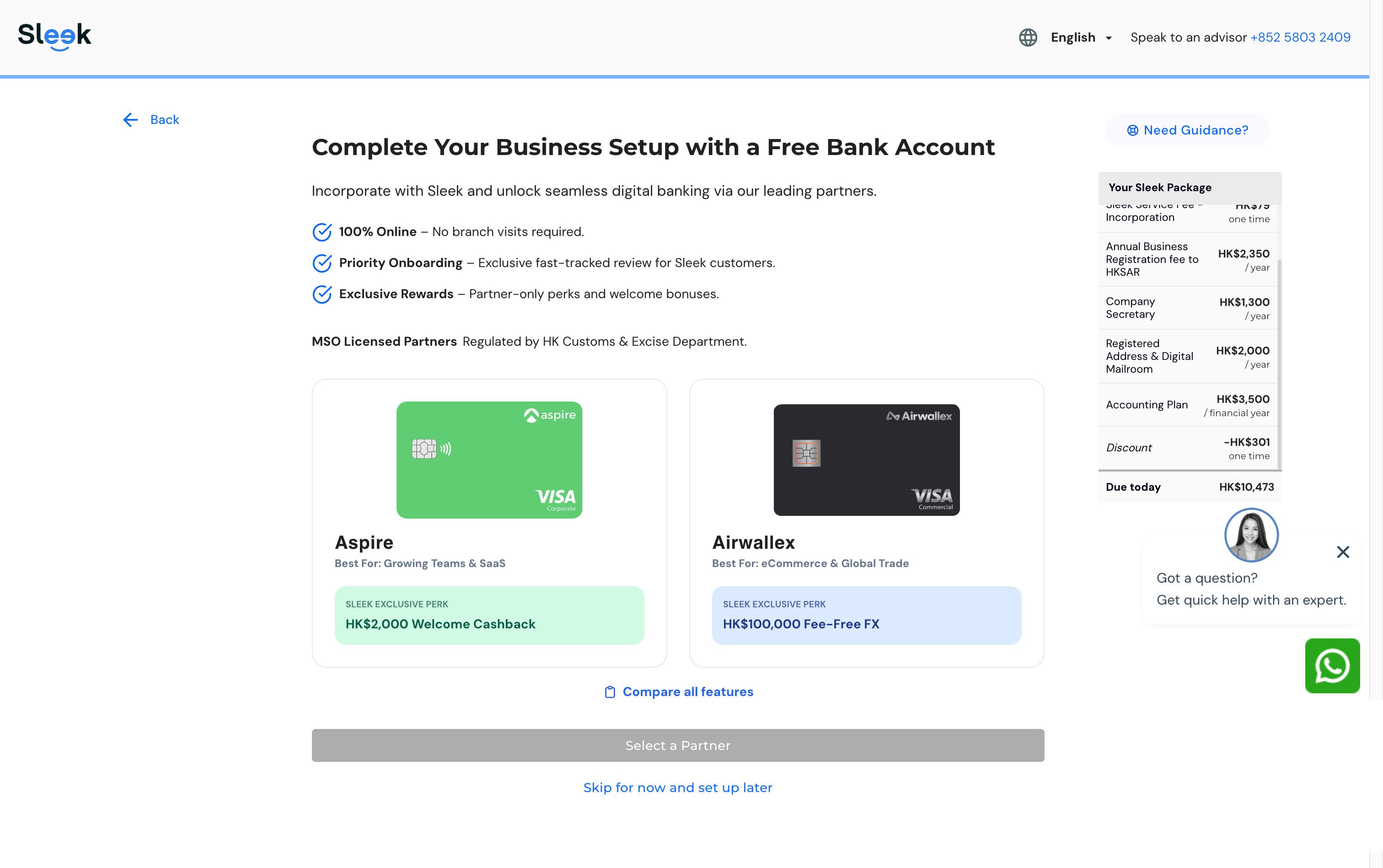 app-sleek-hk-acquisition-package-incorp-starter-business-account-hk