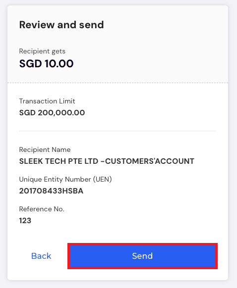 How to transfer via PayNow