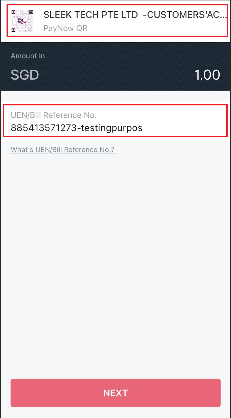 Sender completes the payment on PayNow