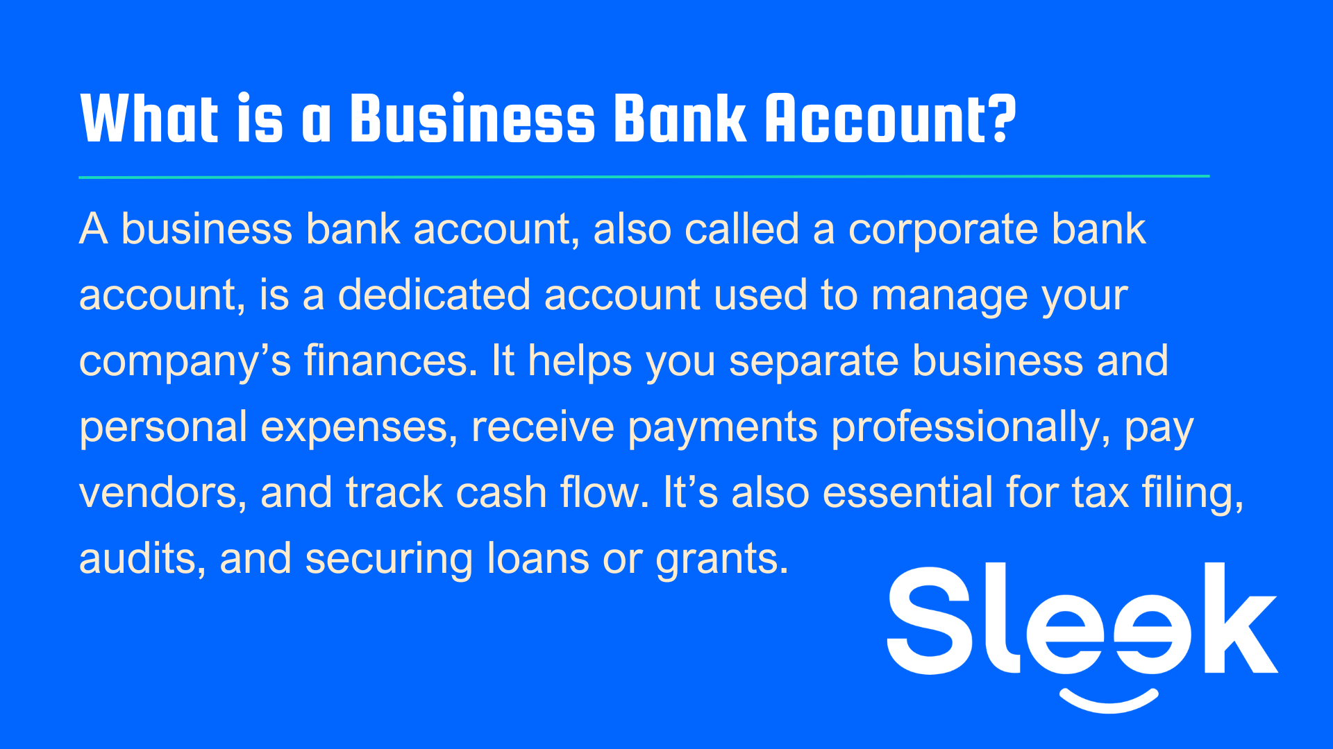 What is a Business Bank Account