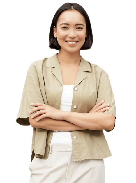 Woman standing confidently
