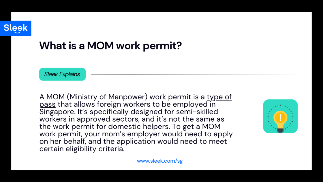 What is a MOM work permit