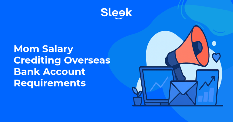 mom salary crediting overseas bank account illustration