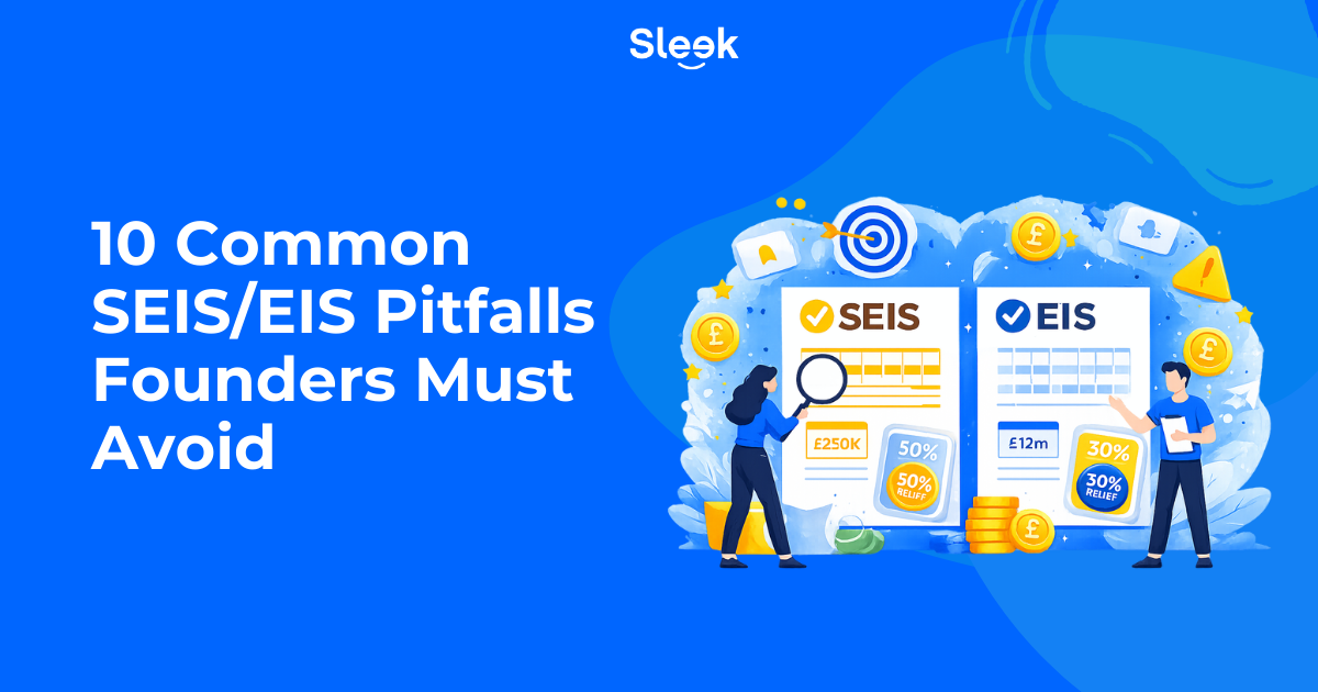 Difference between SEIS and EIS explained, illustration showing SEIS vs EIS rules, tax relief percentages, investment limits and common founder pitfalls in the UK