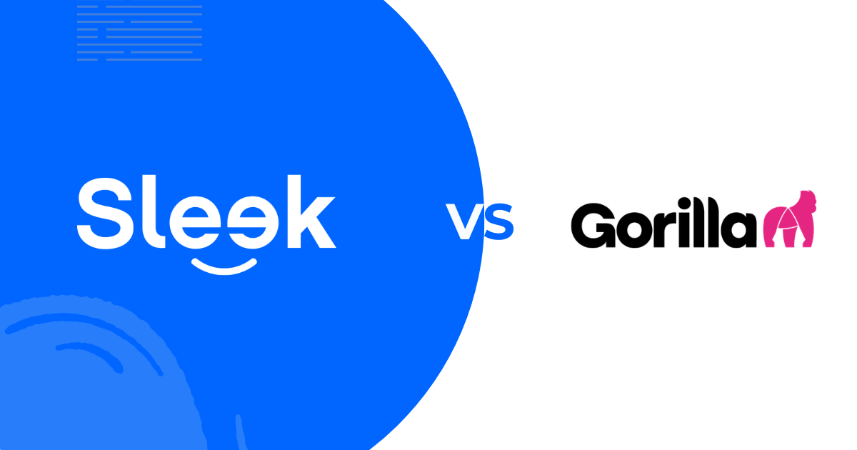 Sleek vs Gorilla Accounting logos side by side for a 2026 UK online accountant comparison