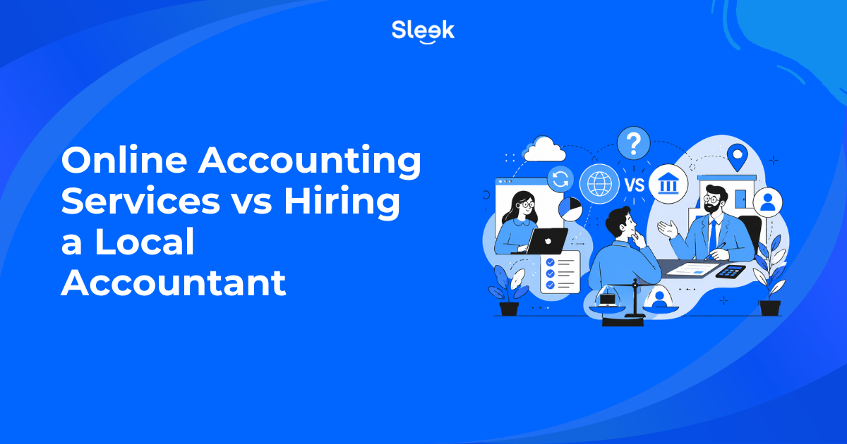 Online accounting services vs hiring a local accountant comparison illustration