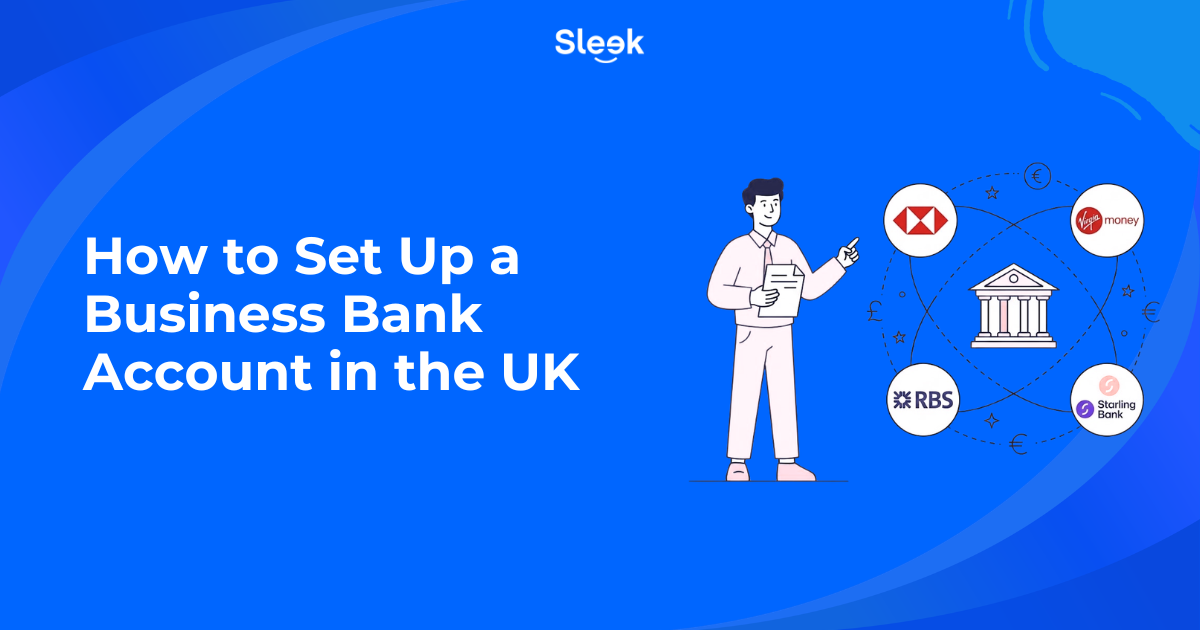 How to set up a business bank account in the UK, illustrated guide with major UK bank logos