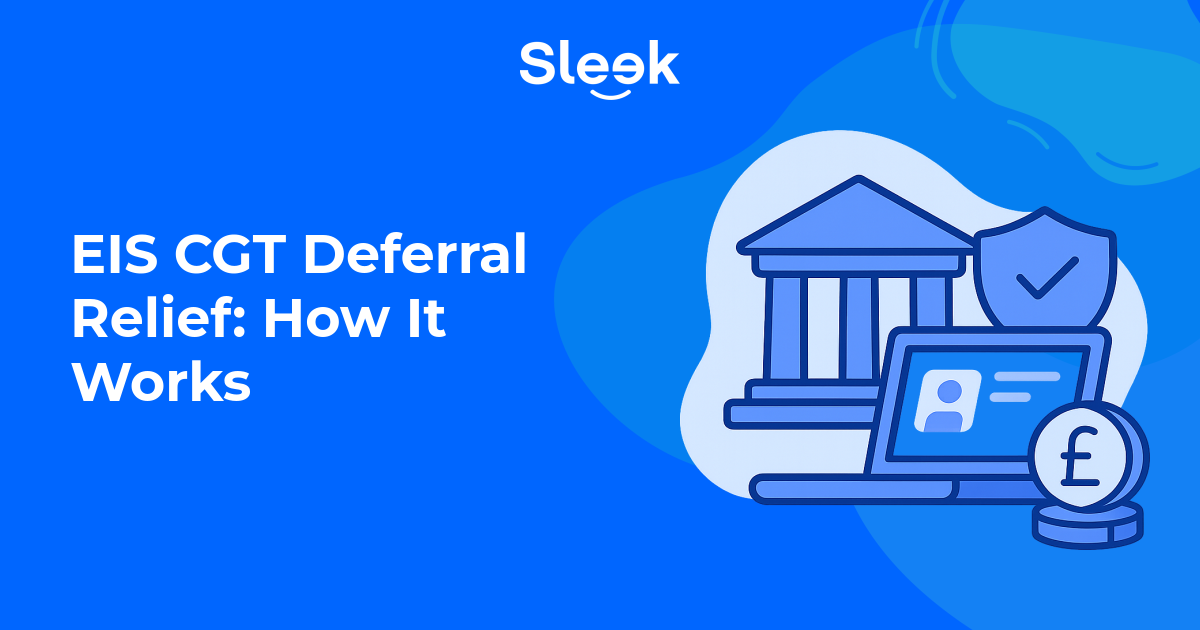 tax form calendar and pound symbol with a pause icon representing a capital gain being deferred flat illustration on a blue background